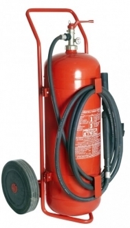 Extintor de fuego con ruedas polvo 50 kg